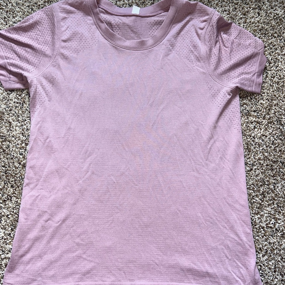 lululemon athletica Light Pink Short Sleeve Tee
